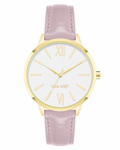 腕時計 ナインウェスト レディース Nine West Women's Croco-Grain Strap Watch, NW/2840,Pink/Gold