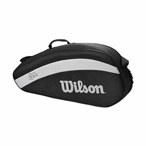 テニス バッグ ラケットバッグ WILSON 3 Pack, Black/White, Holds up to 3 Rackets