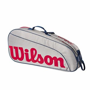 テニス バッグ ラケットバッグ WILSON Junior Tennis Racket Bag - Grey/Red, Holds up to 3 Rackets