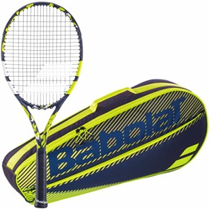 テニス ラケット 輸入 Babolat Boost Aero Yellow Strung Tennis Racquet (4" Grip) Bundled with a Yellow 