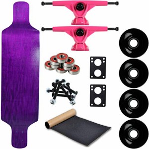 ロングスケートボード スケボー 海外モデル Moose Longboard Complete 9.4" x 38" Drop Down (Pur