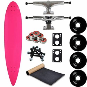 ロングスケートボード スケボー 海外モデル Moose Longboard Complete 9" x 43" Pintail (Pink)