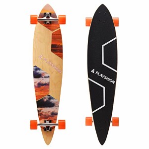 ロングスケートボード スケボー 海外モデル Playshion 42 Inch Pintail Longboard Skateboard Com