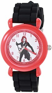 腕時計 マーベルコミック アメコミ Marvel Black Widow Girls' Red Plastic Time Teacher Watch, Blac