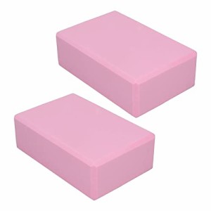 ヨガブロック フィットネス Pink Yoga Block, Foam 2 Pack Foam Travel Yoga Pilates Blocks Stability N