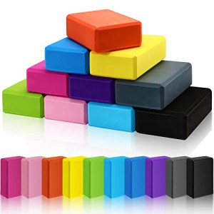 ヨガブロック フィットネス 10 Pcs Foam EVA Yoga Blocks Lightweight Yoga Bricks Non Slip Supportive 