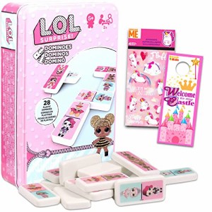 エルオーエルサプライズ 人形 ドール L O L LOL Dominoes Tin Game Set for Kids, Toddlers ~ 3 Pc B