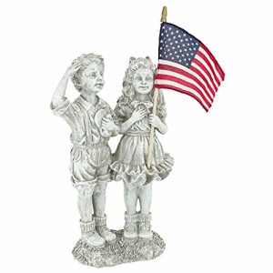 デザイン・トスカノ 置物 インテリア Design Toscano QM7512030 Patriotic Flag Children Statue,Ant