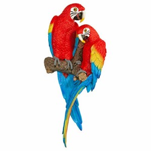 デザイン・トスカノ 置物 インテリア Design Toscano Tropical Scarlet Macaws Wall Sculpture, 22 I