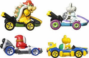 ホットウィール マテル ミニカー Hot Wheels Mario Kart Vehicle 4-Pack Car Toy Set with 1 Exclusive