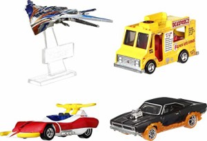 ホットウィール マテル ミニカー Hot Wheels Marvel Premium 4-Pack of 4 Toy Cars, Trucks & Vans Ins