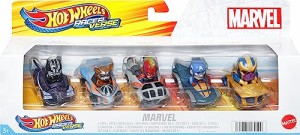 ホットウィール マテル ミニカー Hot Wheels Marvel RacerVerse 5-Pack of Die-Cast 1:64 Scale Toy Ca