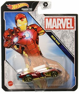 ホットウィール マテル ミニカー Hot Wheels Character Cars, Marvel Iron Man, Toy Vehicle for Kids 