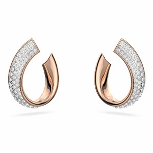 スワロフスキー アメリカ アクセサリー Swarovski Exist Hoop Earrings, Small, White, Gold-tone F