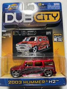 ジャダトイズ ミニカー ダイキャスト Jada Dub City Candy Red 2003 Hummer H2 1:64 Scale Die Cast 