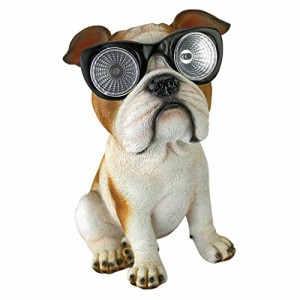 デザイン・トスカノ 置物 インテリア Design Toscano QL58747 Bright Eyes Solar Pug Dog Garden Sta