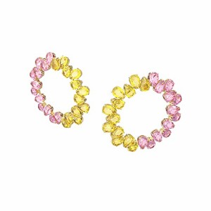 スワロフスキー アメリカ アクセサリー SWAROVSKI Millenia hoop earrings, Pear cut crystals, Mul