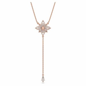 スワロフスキー アメリカ アクセサリー Swarovski Stella Y necklace, Kite cut, Star, White, Rose
