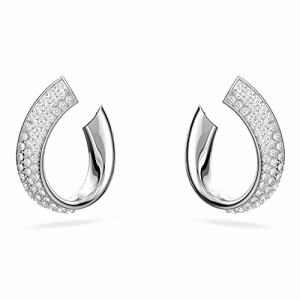 スワロフスキー アメリカ アクセサリー Swarovski Exist Mini Hoop Earrings, Small, White, Rhodiu