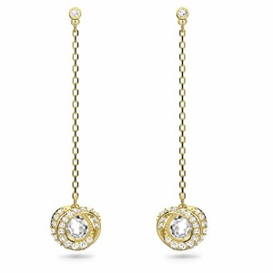 スワロフスキー アメリカ アクセサリー Swarovski Generation Drop Earrings, Long, White, Gold-to