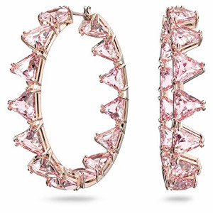 スワロフスキー アメリカ アクセサリー Swarovski Ortyx Hoop Earrings, Triangle cut crystals, Pi