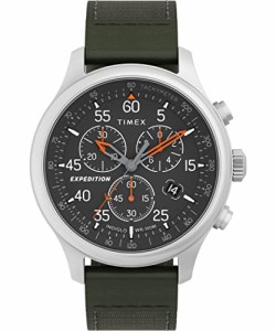 腕時計 タイメックス メンズ Timex Men's Expedition Field Chrono 43mm Watch - Green Strap Black Dial