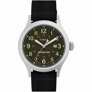 腕時計 タイメックス メンズ Timex Men's Expedition North Sierra 40mm Watch - Black Strap Green Dial