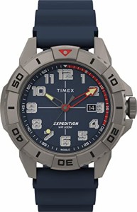 腕時計 タイメックス メンズ Timex Men's Expedition North Ridge 41mm Watch - Blue Dial Titanium Case