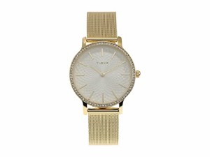 腕時計 タイメックス レディース Timex 34 mm Transcend with Crystals 3-Hand Mesh Band Watch Gold O