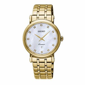 腕時計 セイコー レディース SEIKO Premier Quartz Diamond White Mother of Pearl Dial Ladies Watch SX