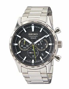 腕時計 セイコー メンズ SEIKO Chronograph Quartz Black Dial Men's Watch SSB413P1