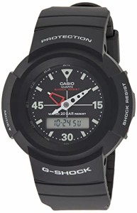 腕時計 カシオ メンズ Casio G-Shock Analog-Digital Black Dial Men's Watch - AW-500E-1EDR, Black, Strap