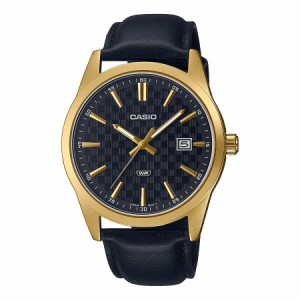腕時計 カシオ メンズ Casio Men's Watch - MTP-VD03GL-1AUDF Black Dial, Black Band, Gold, strap