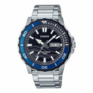腕時計 カシオ メンズ Casio Analog Black Dial Men's Watch-MTD-125D-1A2VDF, Silver