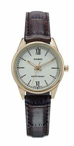 腕時計 カシオ レディース Casio LTP-V005GL-9B Women's Standard Gold Tone Leather Band Analog Dress W