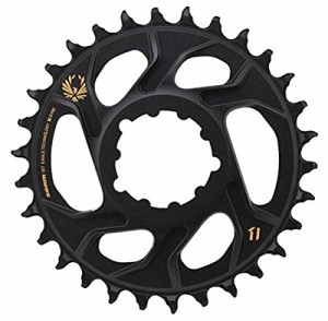 チェーンリング ギア パーツ SRAM X-SYNC 2 Eagle Chainring 34T Direct Mount Black/Gold 6mm Offset