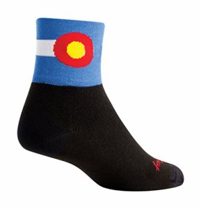 チェーン パーツ 自転車 SockGuy, Classic Colorado Flag 2 Mens Socks, cuff height 3", size L / XL