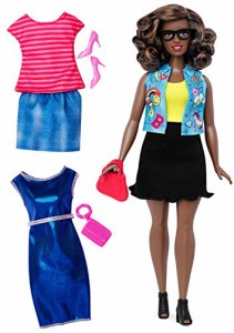 バービー バービー人形 ファッショニスタ Barbie Fashionista Curvy African-American Doll with 2