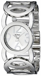 腕時計 クスクス キスキス XOXO Women's XO5210 Silver-Tone Watch with Link Bracelet