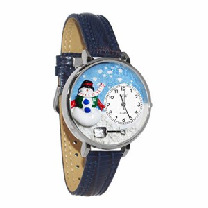 腕時計 気まぐれなかわいい プレゼント Whimsical Gifts Snowman 3D Watch | Silver Finish Large |