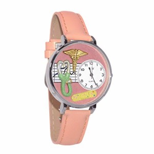 腕時計 気まぐれなかわいい プレゼント Whimsical Gifts Nurse Stethoscope 3D Watch | Pink Backgr