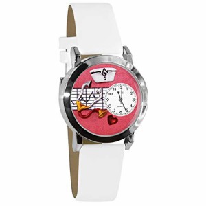 腕時計 気まぐれなかわいい プレゼント Whimsical Gifts Nurse Red Watch in Silver Small Style