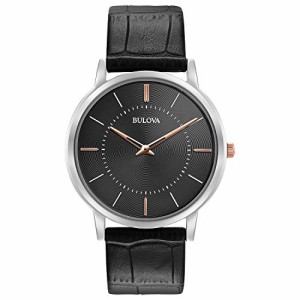 腕時計 ブローバ メンズ Bulova Men's Classic Stainless Steel 2-Hand Quartz Slim Case Watch with Black