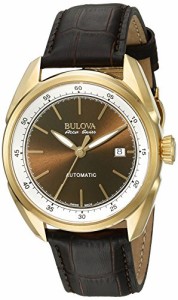 腕時計 ブローバ メンズ Bulova Men's Stainless Steel and Brown Leather Automatic Watch (Model: 64B127