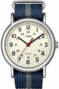 腕時計 タイメックス メンズ Timex Unisex T2N654 Weekender 38mm Blue/Gray Stripe Nylon Slip-Thru Str