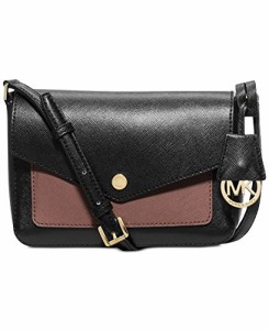 マイケルコース アメリカ 直輸入 MICHAEL Michael Kors Greenwich Small Flap Crossbody,Black/Dusty r