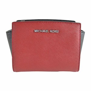 マイケルコース アメリカ 直輸入 Michael Kors Selma Mini Colorblock Messenger Bag Red Scarlet Blac