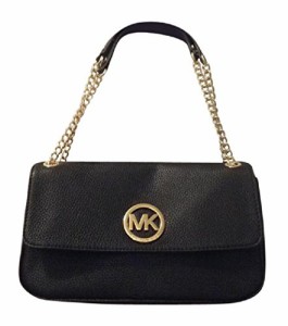 マイケルコース アメリカ 直輸入 Michael Kors Fulton Small Shoulder Flap Bag Black Leather