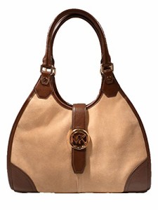 マイケルコース アメリカ 直輸入 Michael Kors Hudson Large Suede Leather Shoulder Tote, Walnut