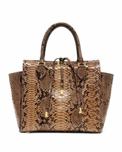 マイケルコース アメリカ 直輸入 Michael Kors Collection Brown Large Miranda Python Tote Suntan NE